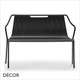 Ola Stackable Bench with Armrests and a Lacquered Steel Body & Frame - In Designer Colours & Neutral Tones - Décor for Business