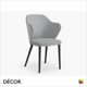 Page Dining Chair with a Round or Square Seat in Designer Fabrics & Classic Eco Leathers - Made for You - Décor for Business