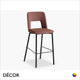 Uma Bar Stool in Designer Fabrics & Eco Leathers with Metal Legs - Made for You - Décor for Business