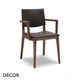 Origins 1971 - Maxim Soft Dining Chair with Wooden Armrests and an Upholstered Seat & Backrest in Designer Fabrics & Classic Eco Leathers - Made for You - Décor for Business