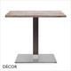 Tiffany Natural Rectangular Dining Table Base with a Square Column in Natural or Wenge Stained Beech on a Satin Steel Base - Décor for Business