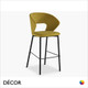 Fard Bar Stool in Designer Fabrics & Eco Leathers with Metal Legs - Made for You - Décor for Business