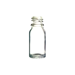 10 ml Flint Boston Round Thick Bottom Glass Bottle  with 18-DIN Neck Finish - (576 pcs/case)