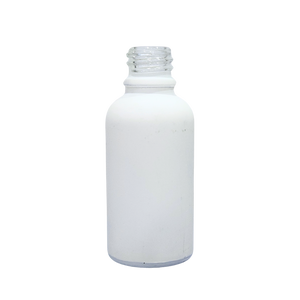 1 oz Matte White Boston Round Flint Glass Bottle with 20-400 Neck Finish - (360 pcs/case) 1 oz Matte White Boston Round Flint Glass Bottle with 20-400 Neck Finish - (360 pcs/case)