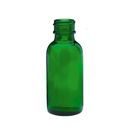 1 oz Emerald Boston Round Glass Bottle with 20-400 Neck Finish - (360 pcs/case)