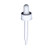 Dropper (18-400 crc, 70 mm) White Ribbed Child-Resistant Cap/Bulb. GPI 18/400 - (1000 pcs/case)