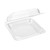 Clear Hinged PS Container, 9" x 9" 3in Tall, 200pc (200/1)