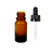 10 ml Amber Euro Glass Bottle With 18/400 Black CRC Dropper Straight-Tip Glass Pipette