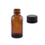 30 ml Amber Boston Round Glass Bottle With 20/400 Black PP Cone Cap - (240 PCS/CASE)