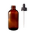 60 ml Amber Boston Round Glass Bottle With 20/400 Black Non-CRC Dropper Straight-Tip Glass Pipette - (240 PCS/CASE)