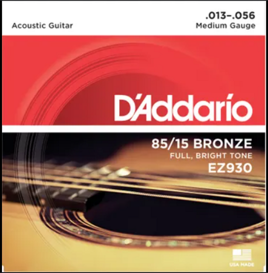 DADDARIO 85/15 BRONZE ACOUSTIC STRING SET - 013/056