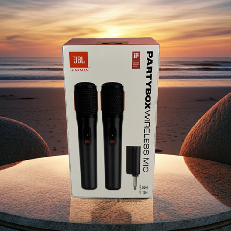 JBL Party Box Rechargeable Dual Wireless  Mic (20 Hours play time)