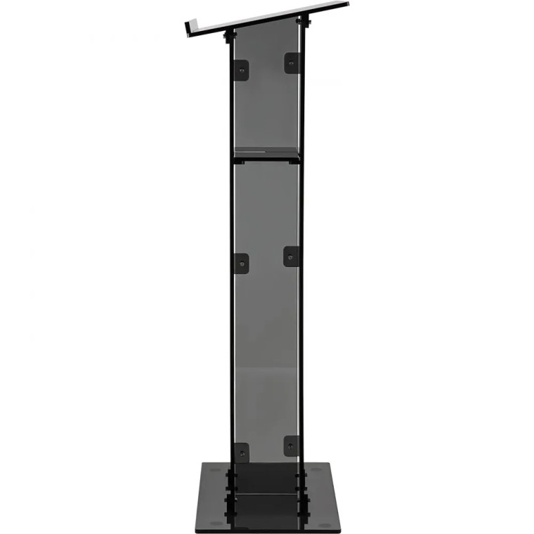 Acrylic Lectern/ Podium Stand for Church, Wedding, Classroom, Conference - Black