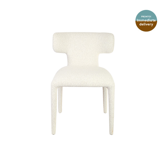 Piper Dining Chair Ivory - Front Image Piper Dining Chair Ivory - Front Image