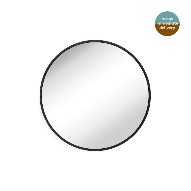 Kiara Round Mirror Black - Front Image Kiara Round Mirror Black - Front Image