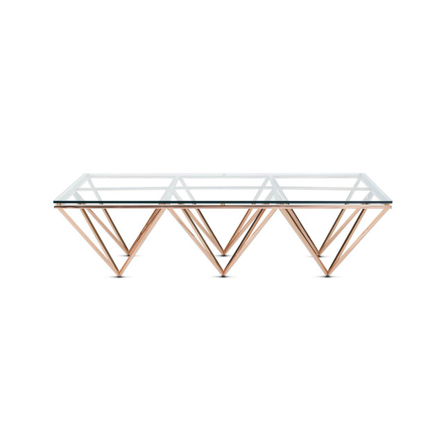 Tommy Coffee Table Rose Gold - side view