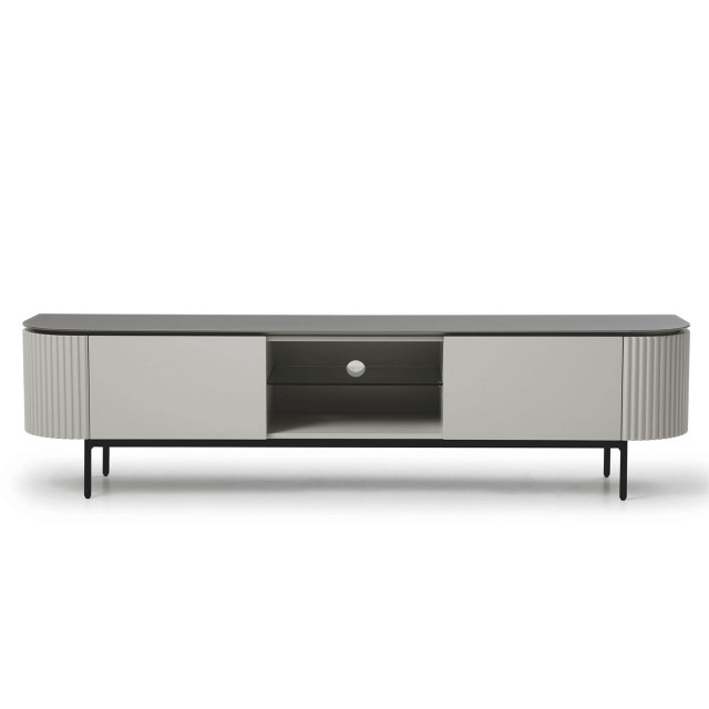 Lantine Entertainment Unit Matte Grey - front view