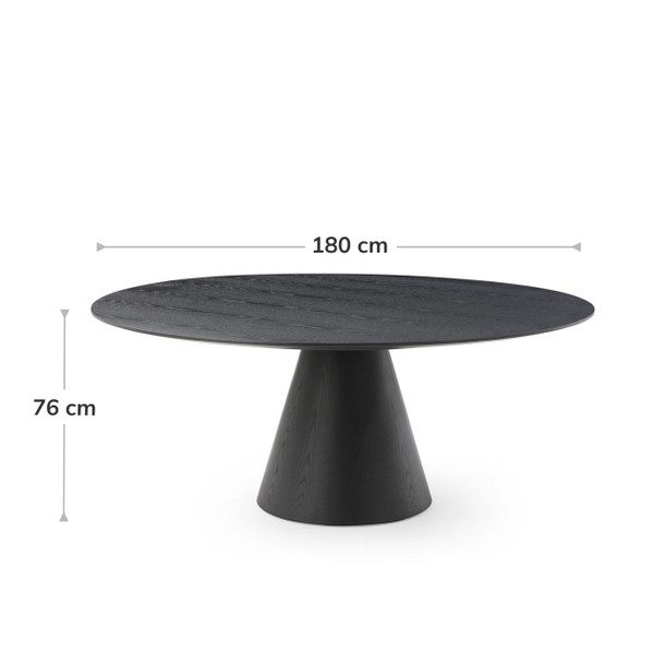 Tavamo Round Dining Table 180 Dia dimensions