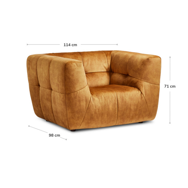 Cloud 1 Seat Gold dimensions