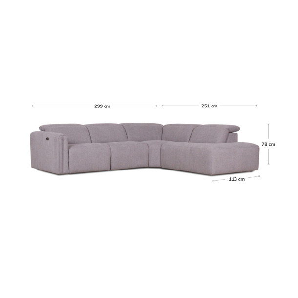 Riva 2 Seat Chaise Lounge dimensions