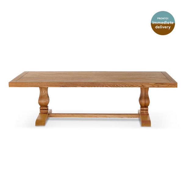 Georgie Twin Pedestal Coffee Table - side view