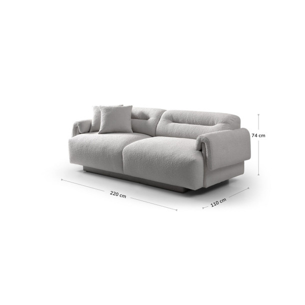 Frankie 3 Seat Lounge Steam dimensions
