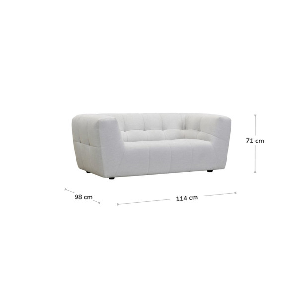 Cloud 2 Seat Lounge Helio Oyster dimensions