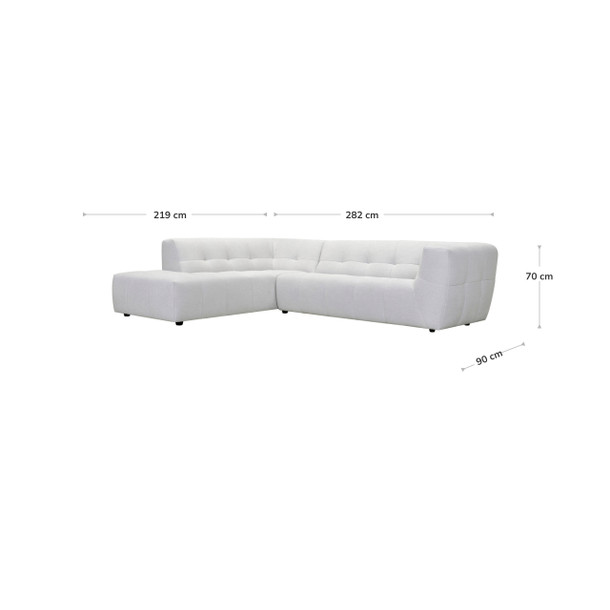 Cloud Chaise Lounge Helio Oyster dimensions