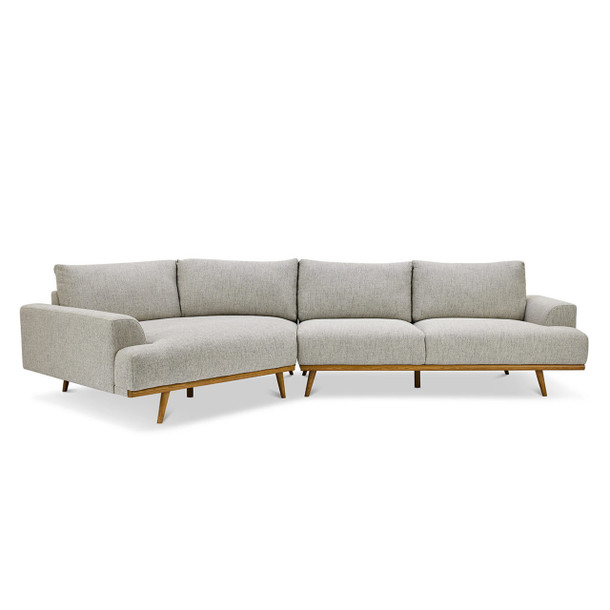 Washington Modular Lounge Tweed Cobblestone front view