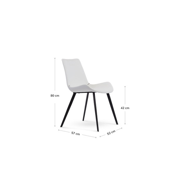Dover Dining Chair White dimensions