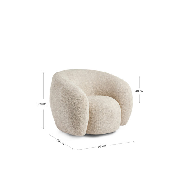 Rosa Swivel Chair dimensions