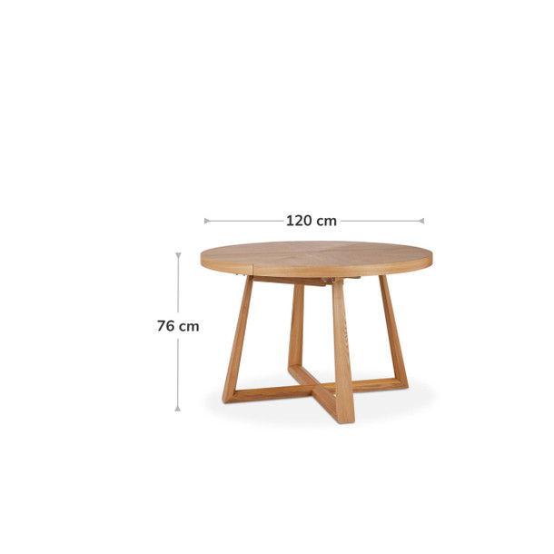 Stanford Dining Table expanded dimensions