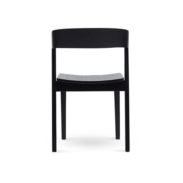 Maha Dining Chair Black Oak back view