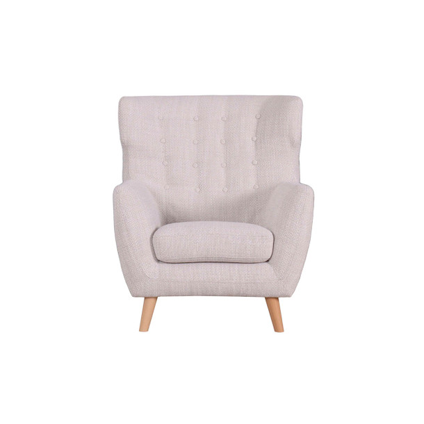Heron Occasional Chair Sussex Marshmallow - Natural Legs - Front view