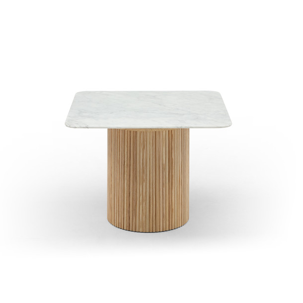 Lantine Marble Occasional Table Natural Base - front view