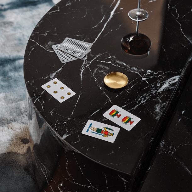 Titan Black Marble Coffee Table - 2 Piece Titan Black Marble Coffee Table - 2 Piece