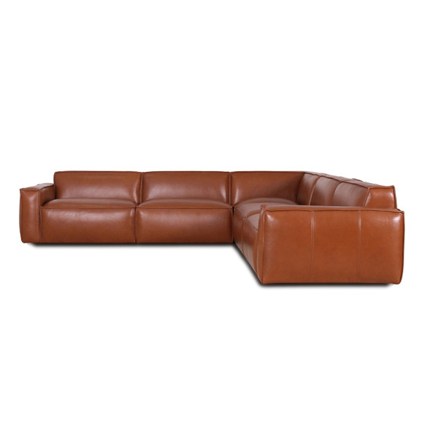 Peru Leather Modular Lounge front view