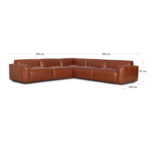 Peru Leather Modular Lounge Dimensions