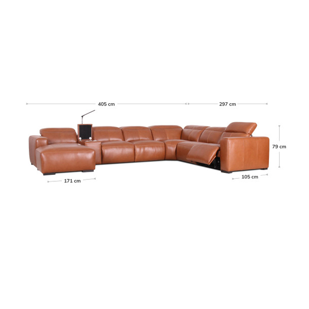 Ostuni Leather Modular Lounge Dimensions