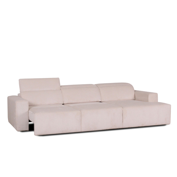 Calvin Fabric Chaise Lounge angle view reclined