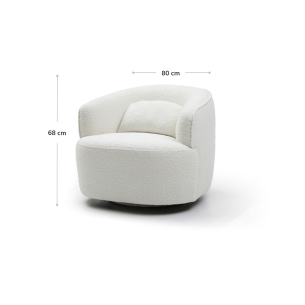 Grace Swivel Arm Chair dimensions