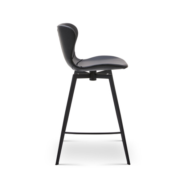 Clover Black Stool side view Clover Black Stool side view