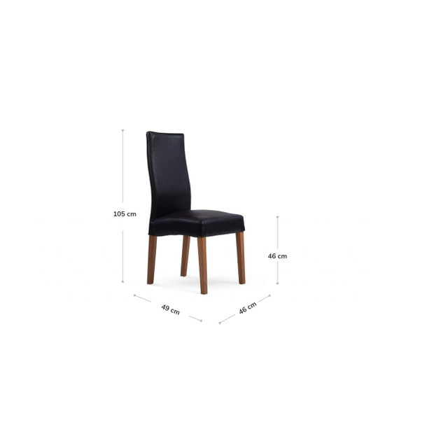 Lisa Dining Chair Black dimensions