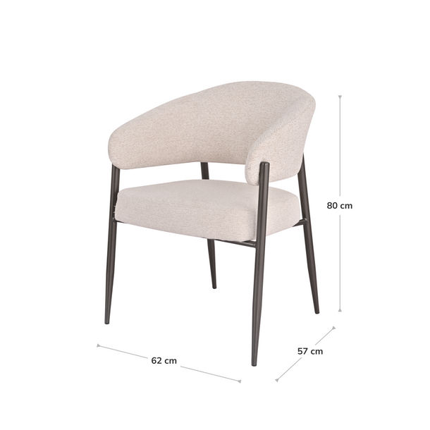 Naxos Dining Chair - Image with Dimensions Naxos Dining Chair - Image with Dimensions