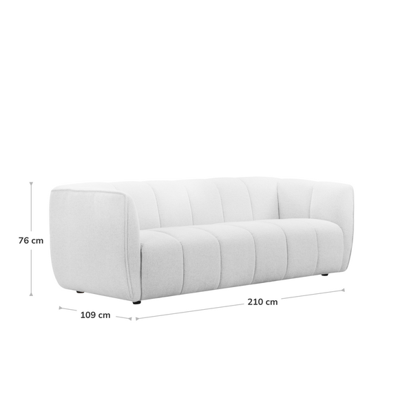 Pia 3 Seat Lounge - Image with Dimensions