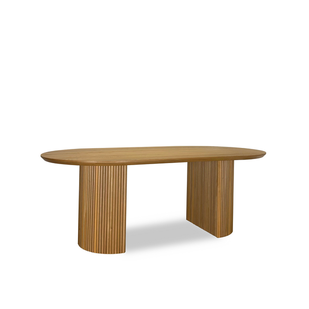 Arte Natural Elm Dining Table  - Angled Image