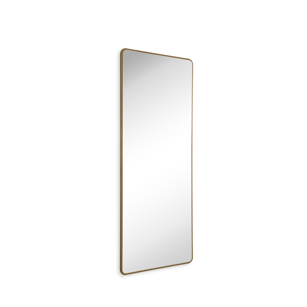 Nora Floor Mirror Gold - Angled Image