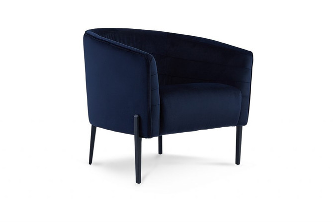 Jess Occasional Chair Dark Navy Blue - angled right view