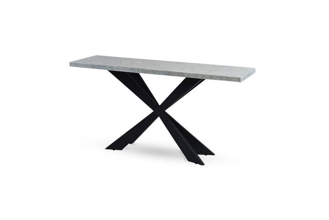 Milly Marble Dining Table angled view