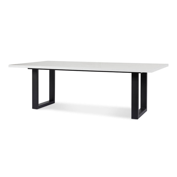 Quartz Dining Table with Flow Legs angled view